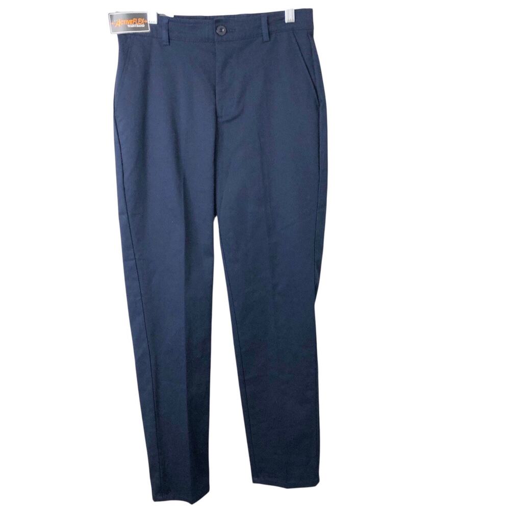Architect NWT Men's Active Flex Wrinkle Resistant Slim Fit Tapered Leg Navy Pant